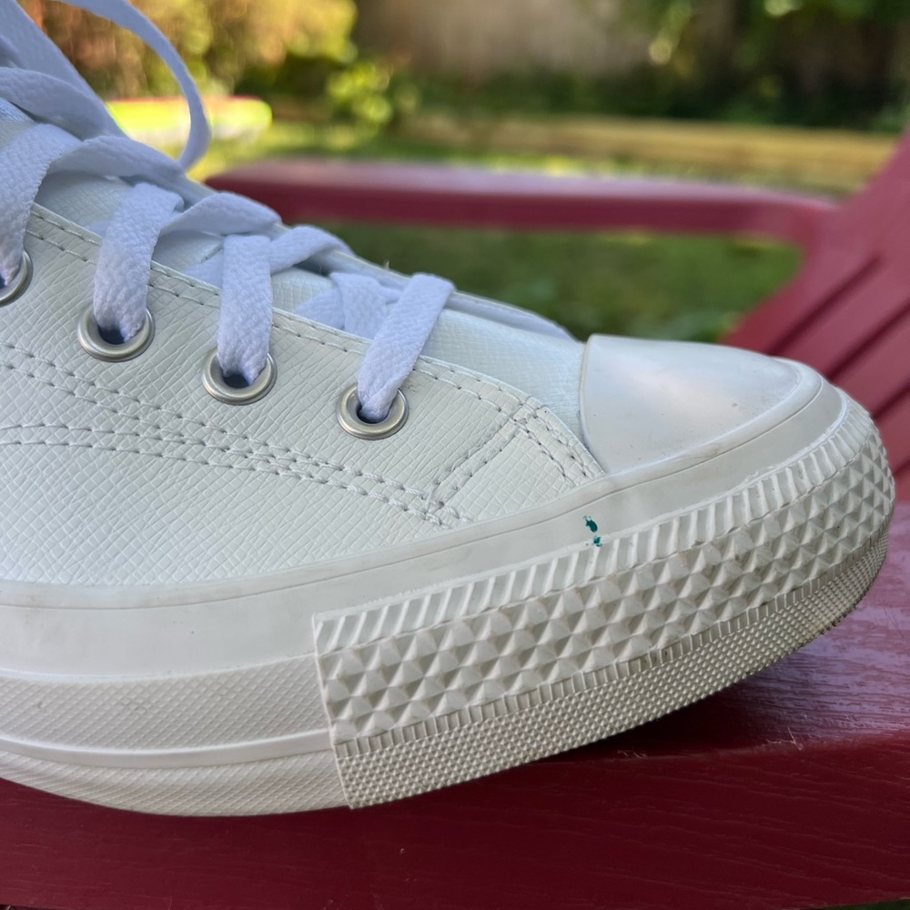 Converse All Star White Leather High Top Sneakers // High-tops - Picture 7 of 9